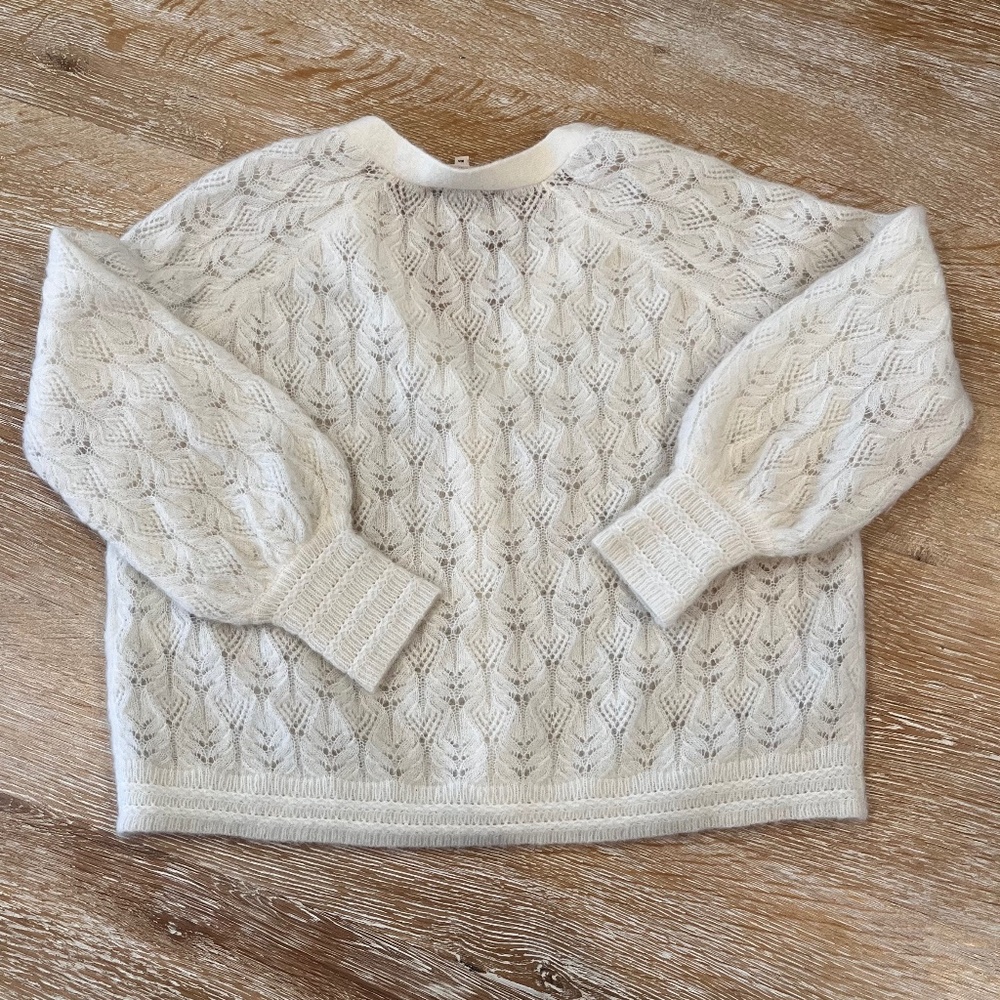 Sezane Marlow Cardigan Sweater in Ecru, Women's Size XS - Picture 5 of 8